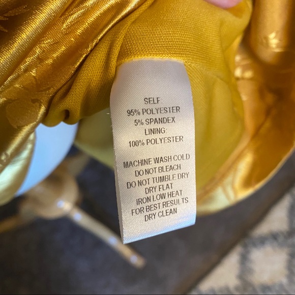 LuLu’s Golden Jacquard Silky Shift Dress - Picture 11 of 11